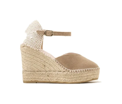 ALBA6 ESPADRILLES SANDALO CON TACCO SERRAJE TOPO